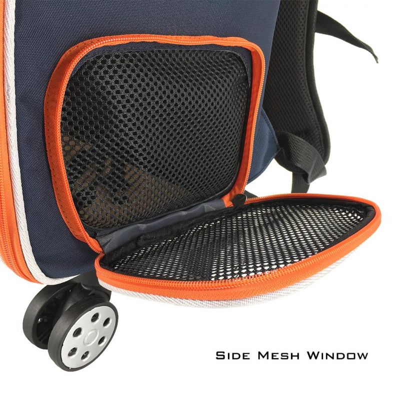 Pet Carrier with Detachable Wheels Bags a Medium Backpack on Wheels Small Dog Cat Travel Bag