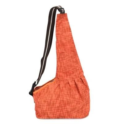 Yarn Dyed Hands Free Reversible Sling Adjustable Pet Shoulder Bag Cat Pet Accessories