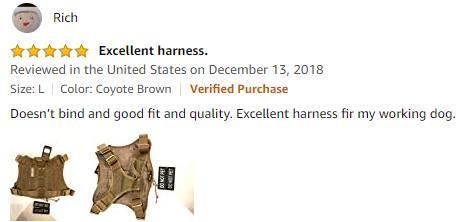 Working Dog Vest Harness Molle Tactical Dog Patrol K9 Large Dog Harness