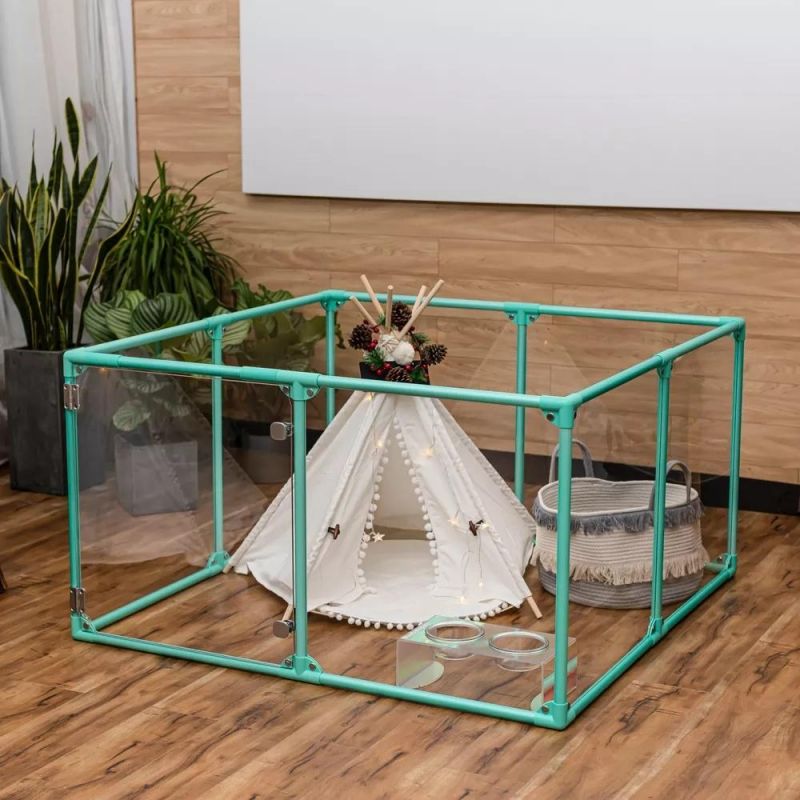 High Quality Transparent Foldable Pet Dog Playpen Animals Yard Play Fence Dog Cage