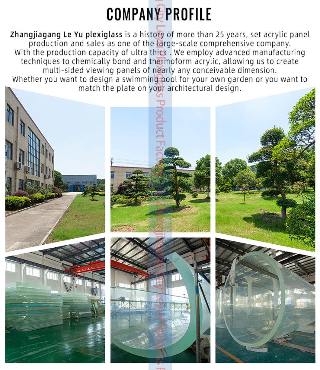 Aquarium Acrylic Panel Manufacturer 100% Lucite Raw Material Excellent Clear Acrylic Tunnel