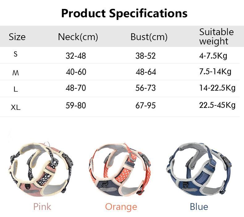 All Kinds of Full Sets Breathable Mesh Pet Dog Harness/Waggy Tails Dog Harness/Harness for Dog