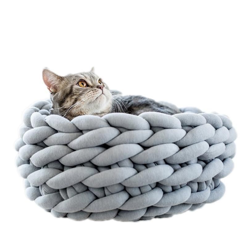 2022foldable Thick Knitted Handmade Pet House Pet Bed for Cats and Dogs