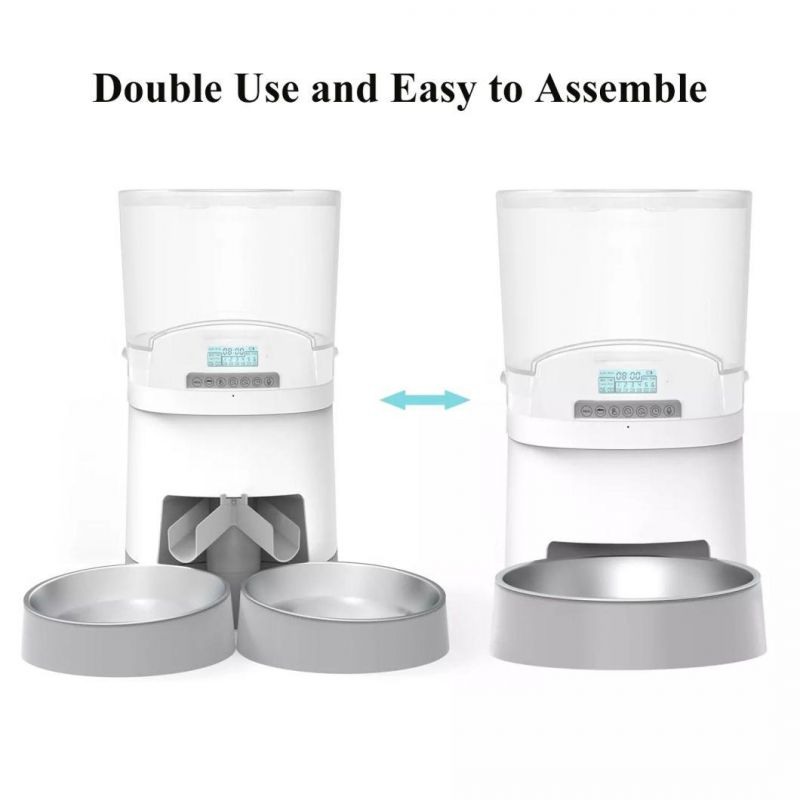 Automatic Two Way Cat Dog Feeder with 7L Large Capacity for Pets Feeder