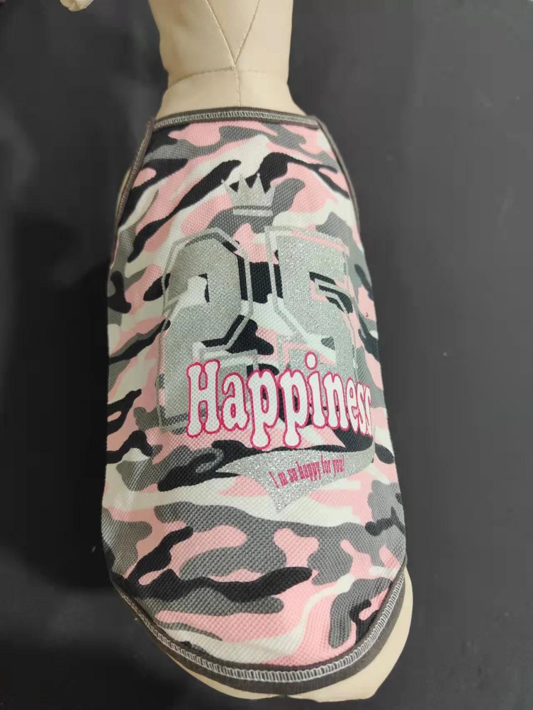 Happiness Fashion Dog Clothes Camouflage Printing Fashion Designer Pet Clothes