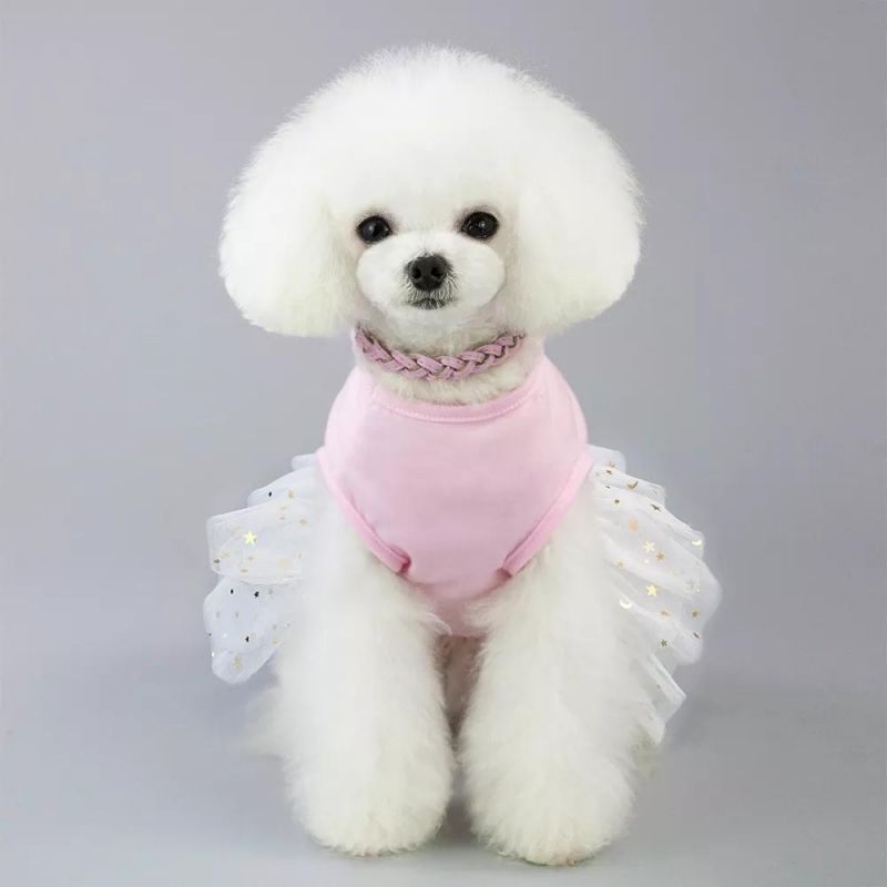 New Spring Summer Dress Weaning Clothing Pet Clothes Cat Dog Clothing