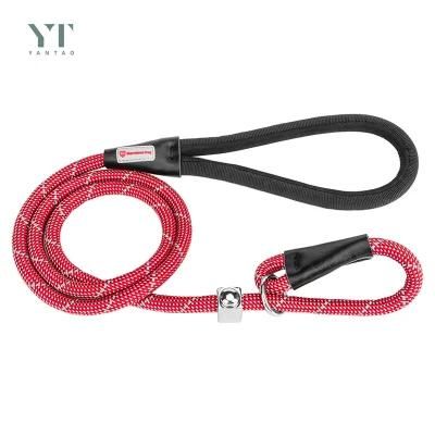 Heavy Duty Strong Training Tactical Red Dog Rope Leash Collar Rope Dog Collar Leash Without Clip