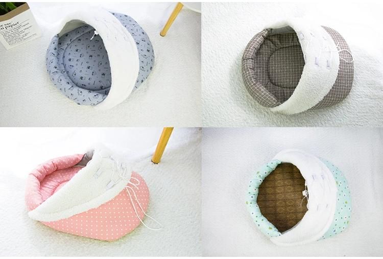 Luxury Round Super Soft and Warm Pet Bed Fashion Shell Style Cat Dog Pet Bed Pet Cave