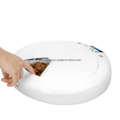 6-Meals Portion Automatic Pet Feeder - Auto Pet Feeder with Digital Timer Food Dispenser Wet and Dry Foods Esg13955