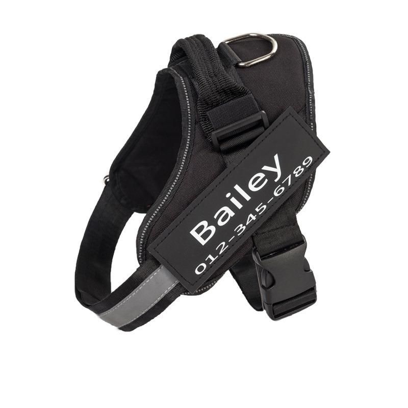Customized ID Patch Reflective Breathable Dog Clothes Harness Pet Accessories