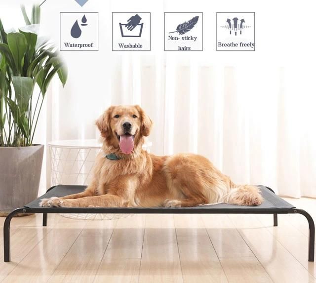 Elevated Pet Cot Indoor Outdoor Camping Steel Frame Bed