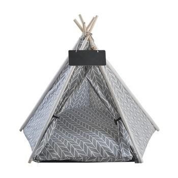 Wholesale New Soft Natural Linen Foldable Pet Tent