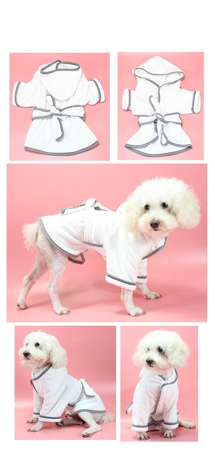 Fast Dry Comfortable Dog Bathrobe with Microfiber