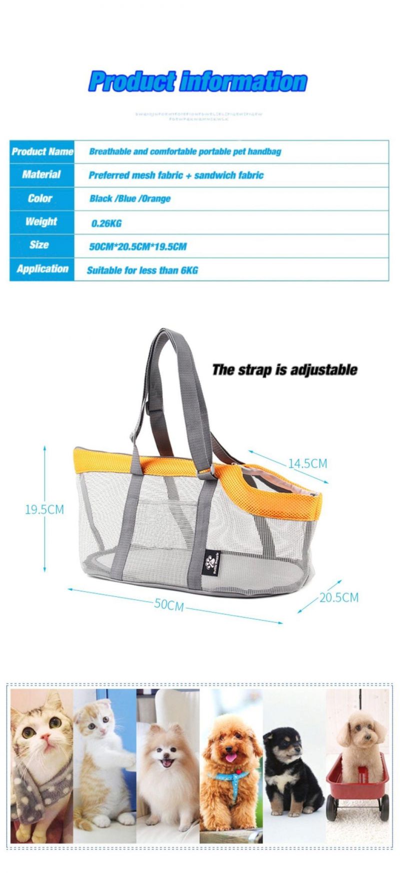 Wholesale Portable Breathable Carry Pet Travel Bag for Dog Cat Summer Comfortable Cats Dogs Pets Carrier Handbag