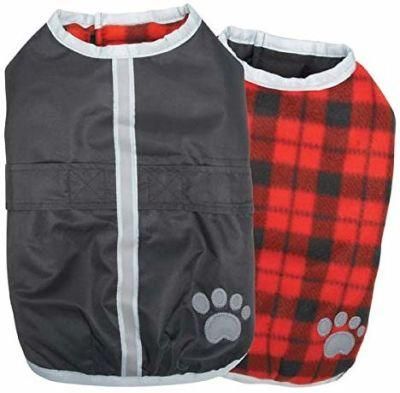 Polyester Dog Blanket Coat Dog Raincoat with Reflective Stripe
