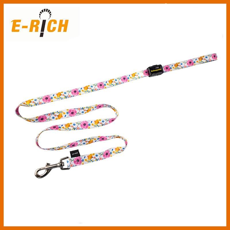 New Arrival Light up Dog Leash Illuminating LED Dog Nylon Pet Reflective Rechargeable LED Dog Leash