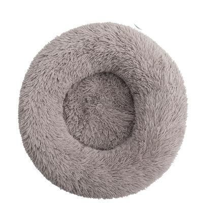 Pet Bed Dog Cat Cushion Round Warm Kennel Soft Fur Dog Cuddler Pet Kennel