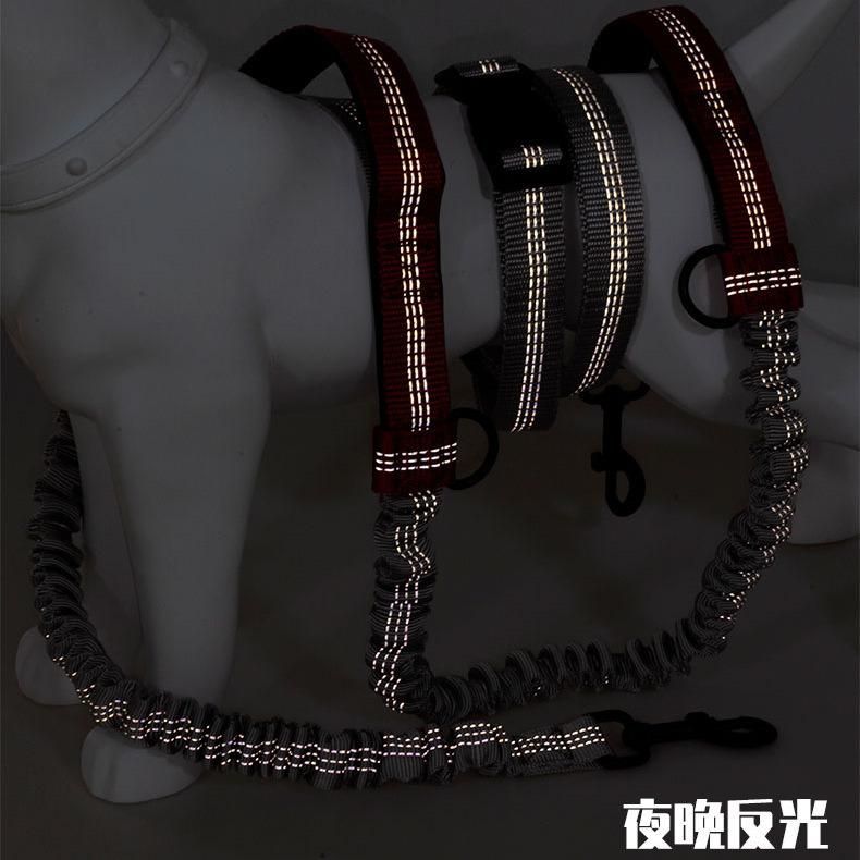 New Reflective Leash Traction Rope Pet Dog Running Belt Elastic Hands Freely