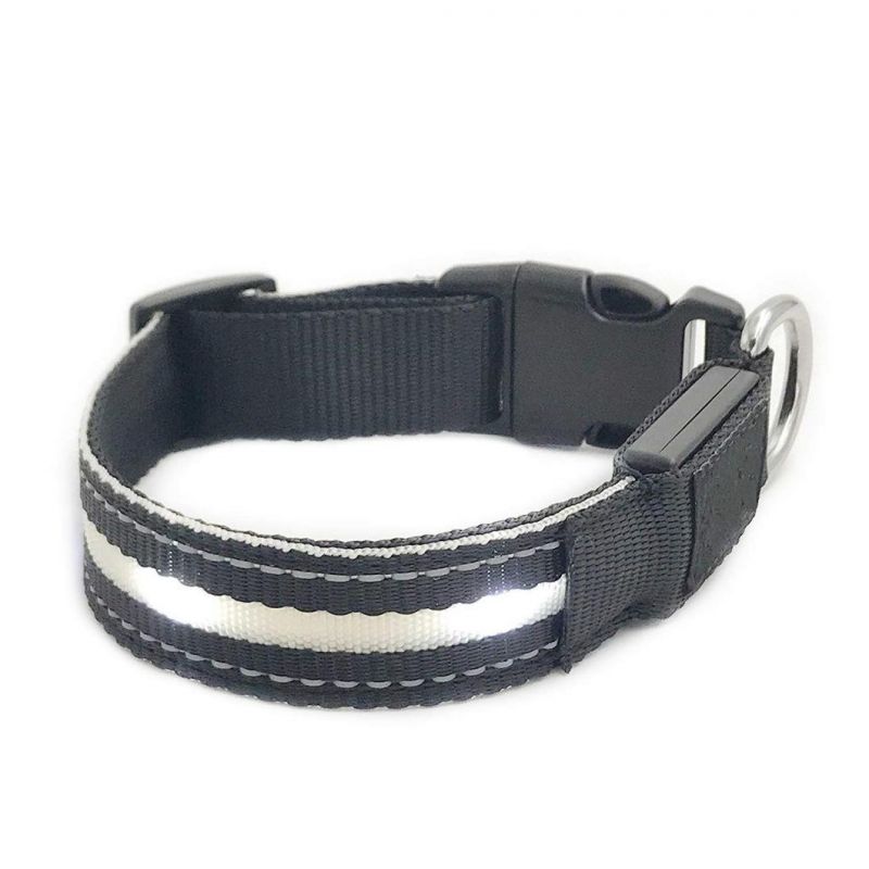 Hot Sale Stylish Nylon Waterproof Flashing Pet LED Dog Collar