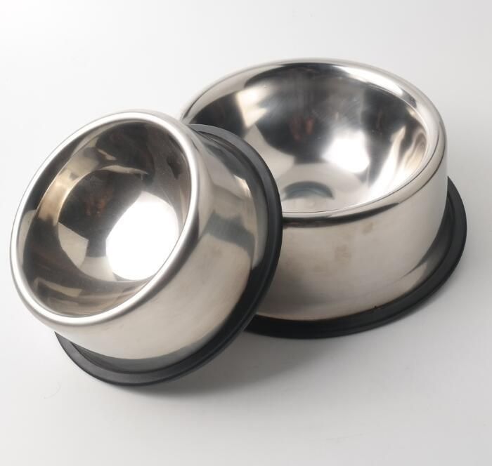 12oz to 32oz Hot Sale Pet Feeder Stainless Steel Dog Cat Bowls with Rubber Base