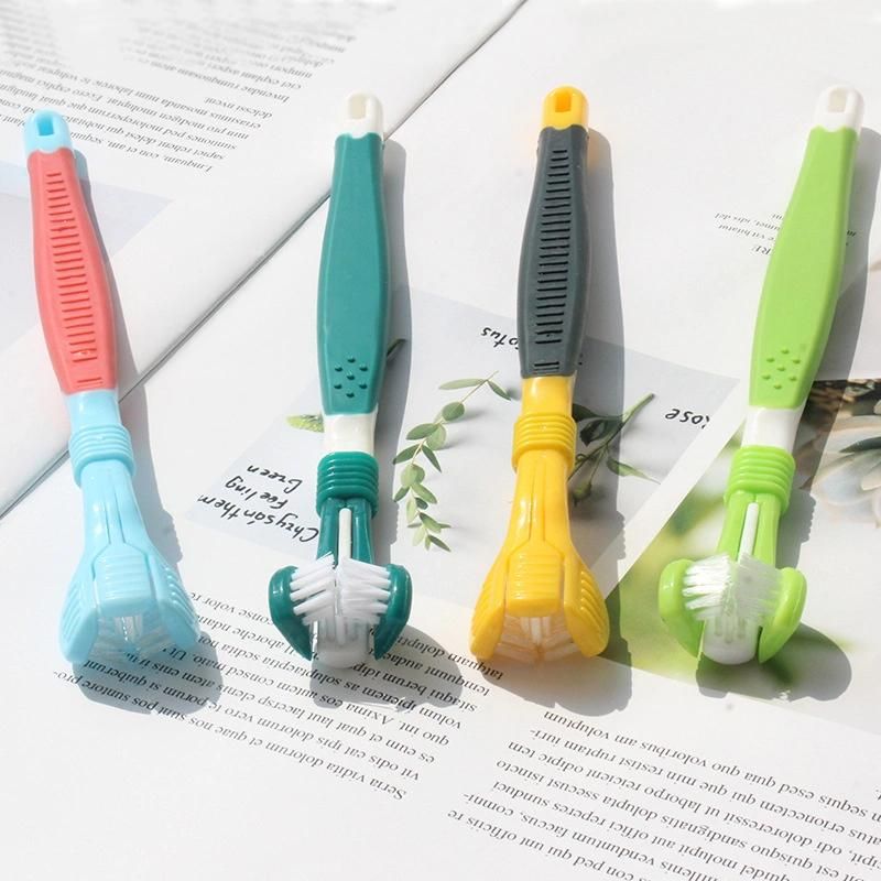 Distinctive 3D Pet Toothbrushes Super Soft Double Sided Pet Toothbrush for Puppy Small Dog and Cat