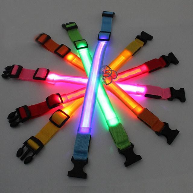 Pet LED Dog Collar Light up Dog Collar USB Charging LED Nylon Dog Collar Pet Products