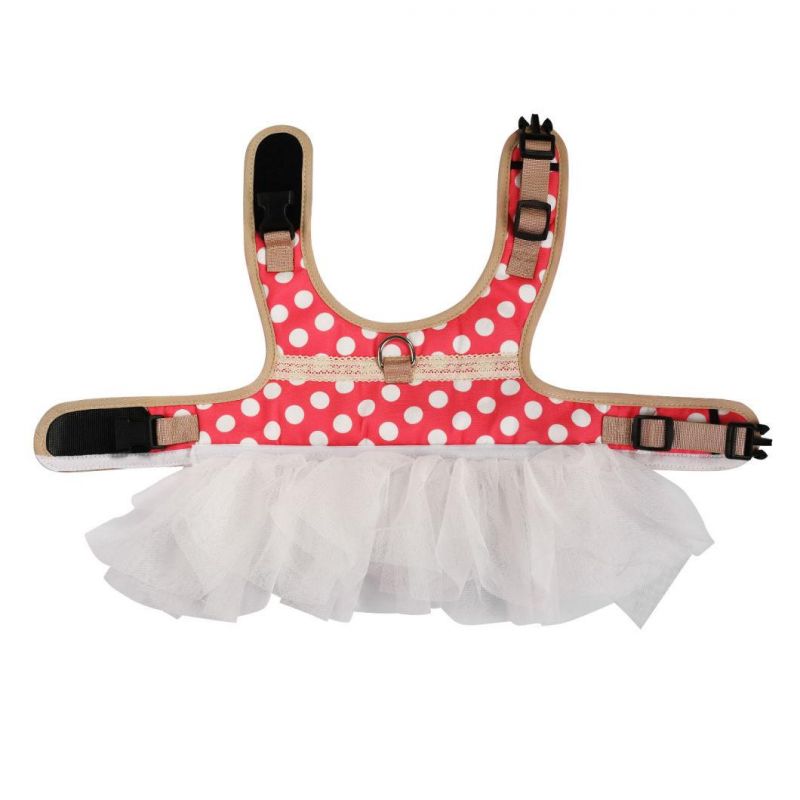 No Pull Polka DOT Small Dog Cat Harness with Dress