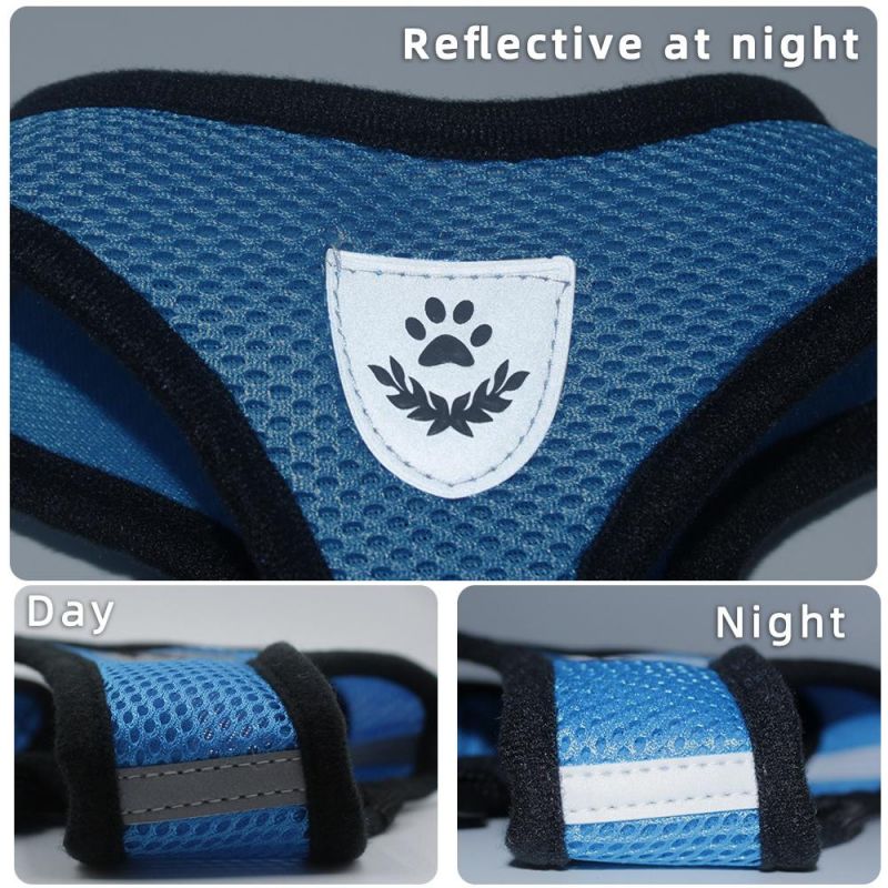 Pets Soft Breathable Air Mesh Reflective Bands Safe Comfortable Dog Harness