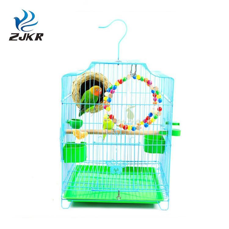 Home Use Big Size Foldable Hanging Plated Metal Bird Parrot House Cages with Stand