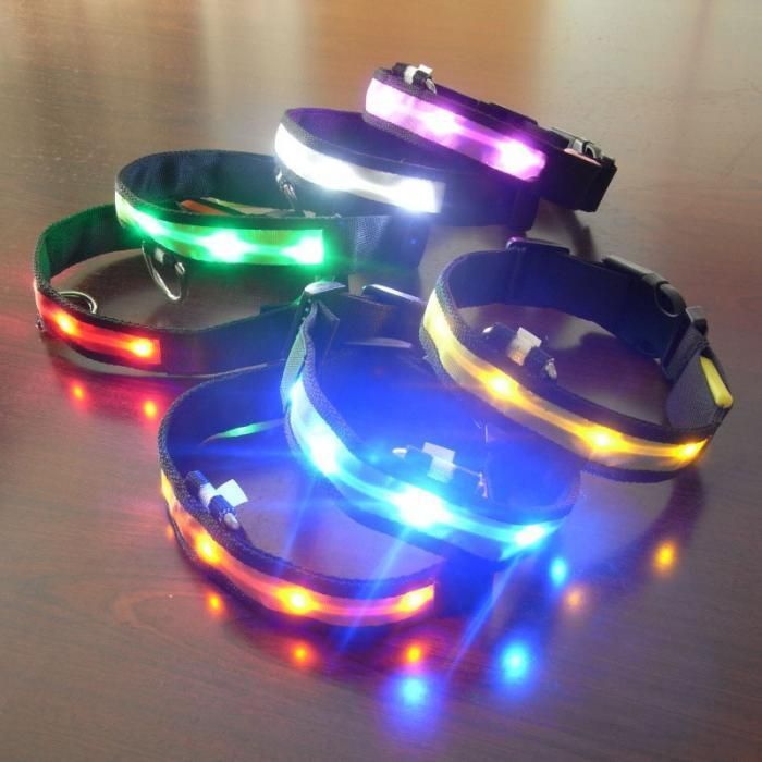 Nylon LED Pet Collar Night Safety Anti-Lost LED Dog Collar Pet Products
