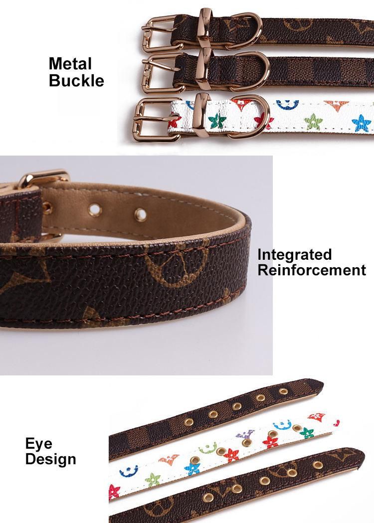 Offer Sample Service Reflective, Fashion PU Leather Padded Nylon Striped Pet Dog Collar