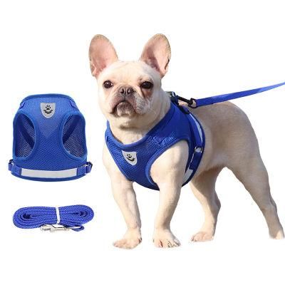 Wholesale Dog Harness Printing Nylon Breathable Mesh Reflective Custom Logo Dog Harness