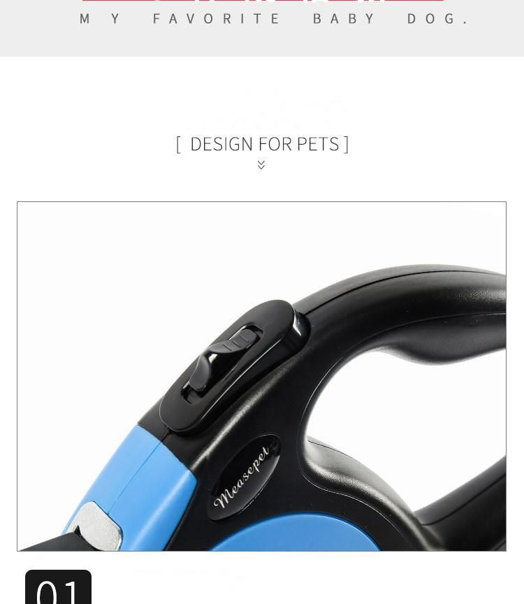High Quality Customized Retractable Pet Dog Leash 3m/5m No Tangle Automatic Extendable Pet Leads Dog Leashes