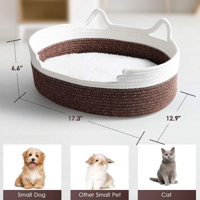 Victoria Small Cute Cat Bed with Soft Cushion