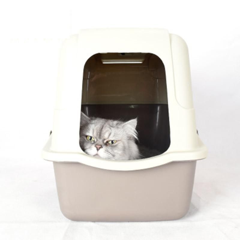 Pet Cat Litter Box Against Splashing Fully Enclosed Cat Toilet Into Cat Litter Box
