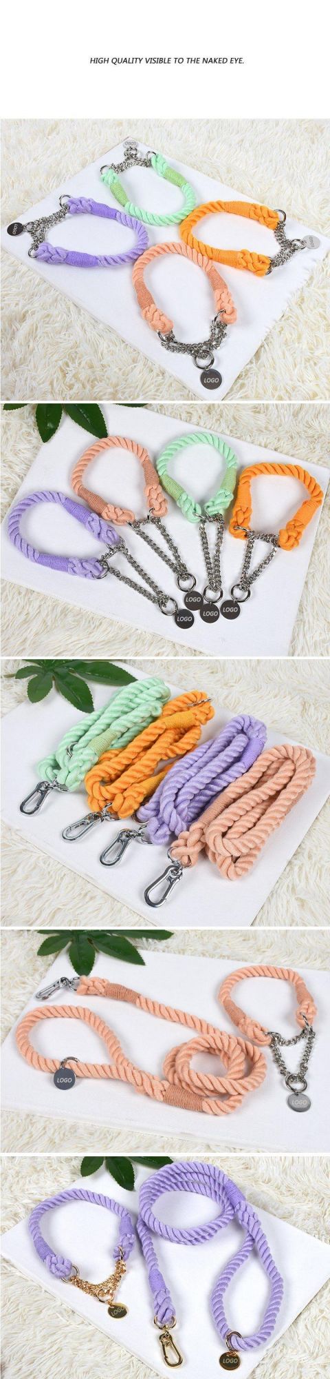 New Arrival Personality Design Leash Matched Chain Design Collar Dog Lead