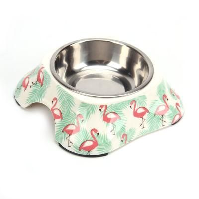 Pet Cat Dog Food Bowls Stainless Steel &amp; Plastic Bowls