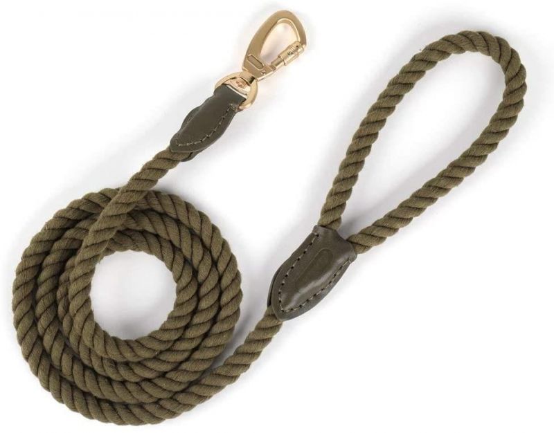 Soft & Durable Cotton Dog Leash with Strong Locking Carabiner