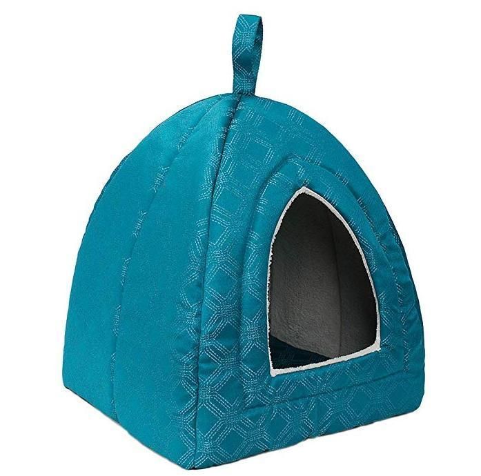 Yurt Self-Warming 2 in 1 Foldable Comfortable Triangle Pet Dog Bed Tent House Cat House
