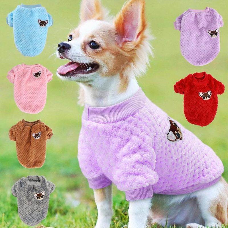 Sweet Cute Autumn Winter Dog Clothes Pet Sweater Round Neck Two-Legged Clothes Dog Sweater