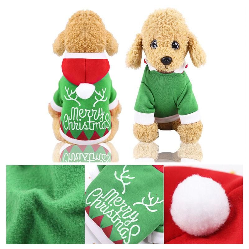 Dog Clothes Pet Dog Christmas Jacket Winter Warm Thick Cute Cartoon Small Dog Clothes