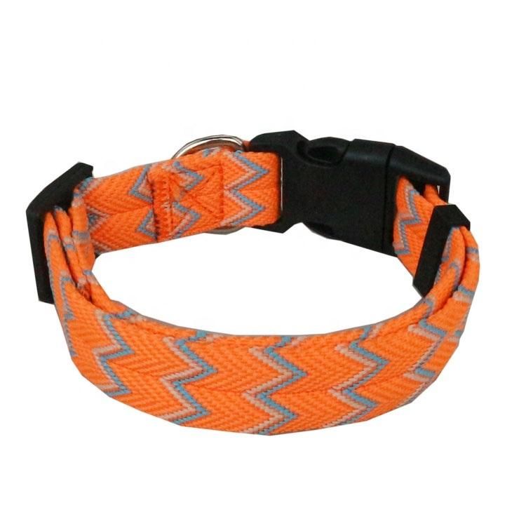 New Woven Structure Comfortable Soft Padded Pet Dog Collar Polyester Cat Collars