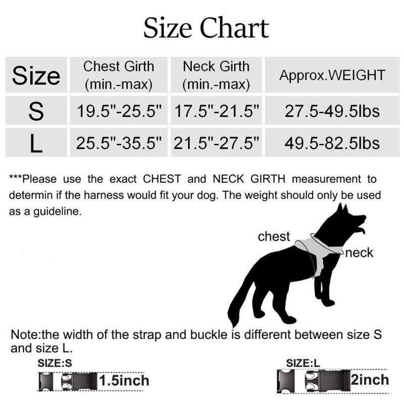 Service Tactical Dog Harness Durable Nylon Adjustable Pet Harness Vest with Grab Handle