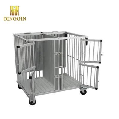 Safety Folding Big Aluminum Dog Crate