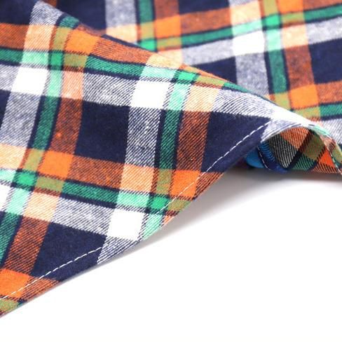Hot Sell Custom Printed Pet Cotton Plaid Dog Bandanas with Logo