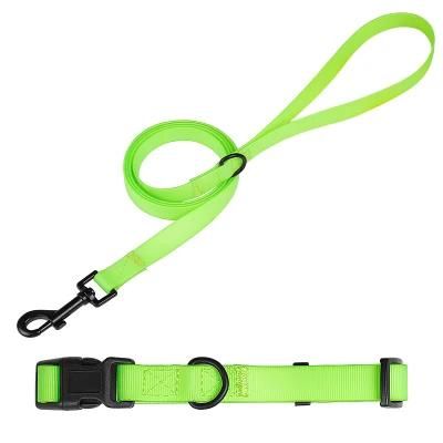 Waterproof Custom Cheap Training Hunting Jogging Rubber Pet TPU PVC Colors Clear Dog Collar Leash Lead Set