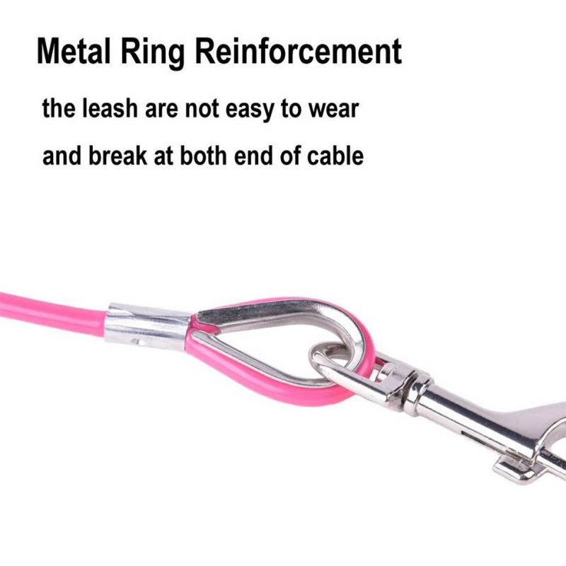10FT Long Dog Tie out Cable Weather-Proof Galvanized Steel Wire Rope