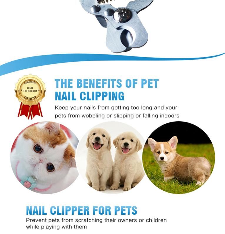 Kd731 New Design Animals Pet Portable Locked Anti Splash Nail Clipper with Safety Protection Device