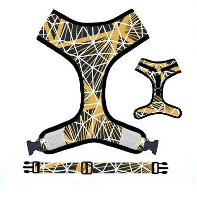 Wholesale Custom Soft Neck Adjustable Pet Dog Harness and Leash Personalized Print Polyester All Seasons Eco-Friendly Bowknot