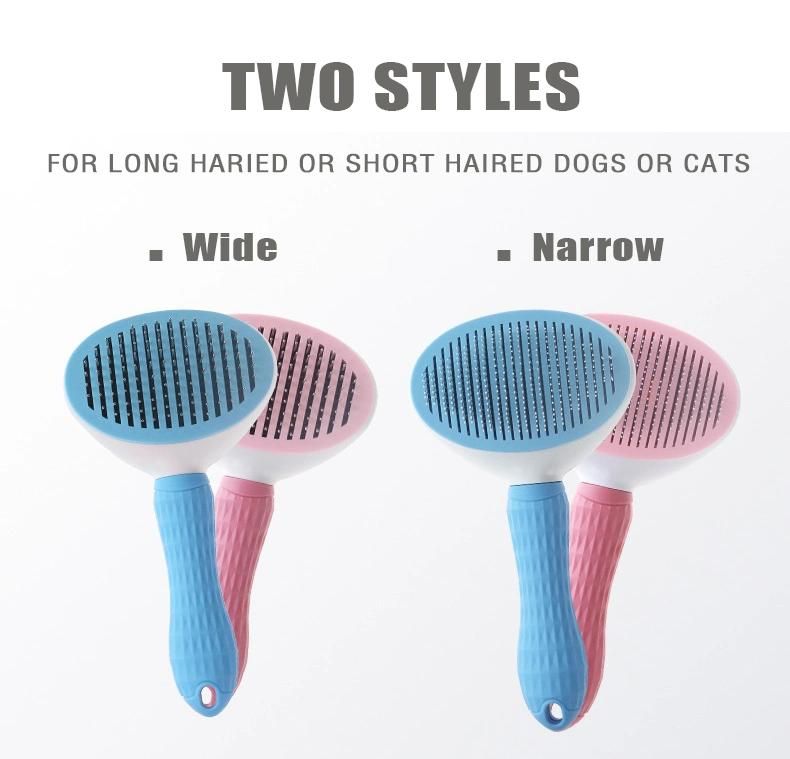 Cat Grooming Brush Tool Self Cleaning Slicker Pet Brush, Hair Slicker Brush Pet Dog Comb for Pet Massage